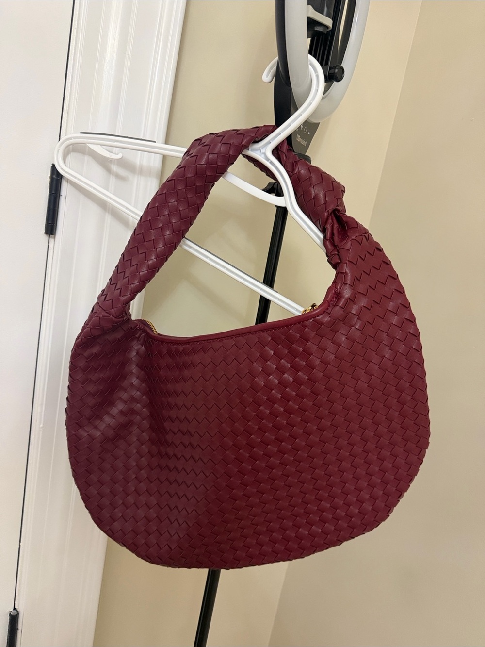 Anthropologie Woven Bag BNWOT Burgundy - Picture 2 of 2